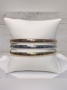 NEW Stainless Steel Bracelet Trio Gold, Rose Gold & Silver